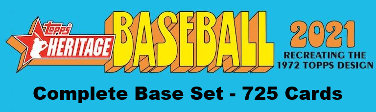 2021 Topps Heritage Baseball Complete Base Set - 725 cards