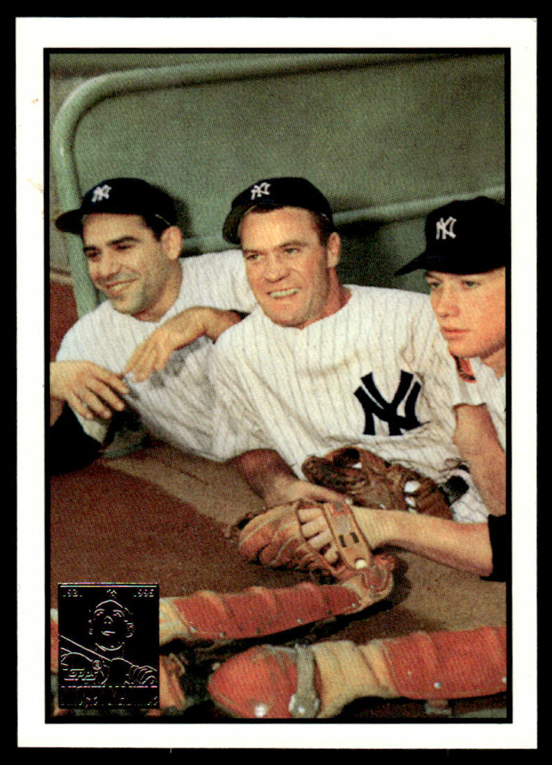 1997 Topps Baseball Mickey Mantle Reprints #21 - Bauer/Berra/Mantle