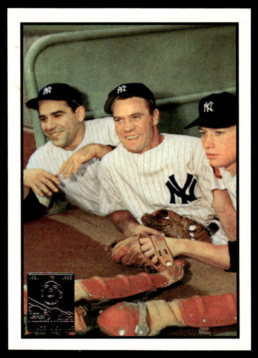 1997 Topps Baseball Mickey Mantle Reprints #21 - Bauer/Berra/Mantle