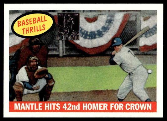 1997 Topps Baseball Mickey Mantle Reprints #26 - Mantle Hits 42nd Homer