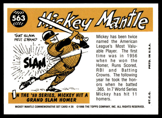 1997 Topps Baseball Mickey Mantle Reprints #29 - Mickey Mantle