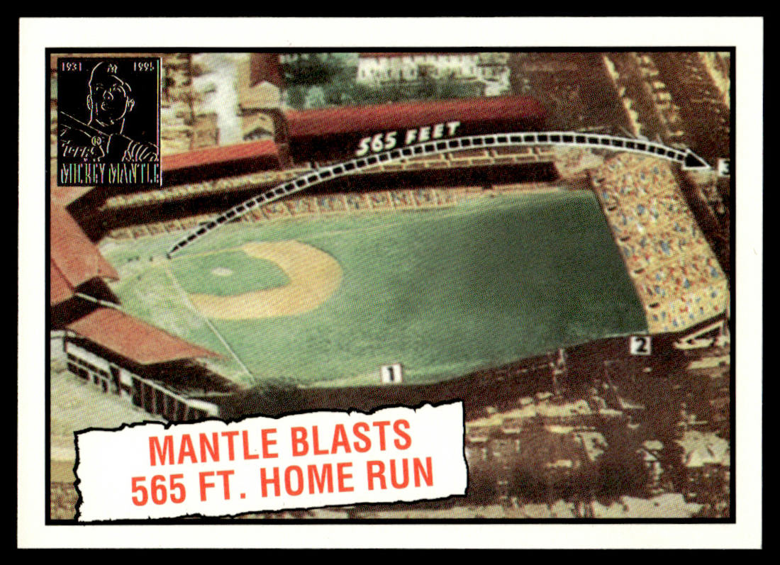 1997 Topps Baseball Mickey Mantle Reprints #30 - Mantle Blasts 565 ft. HR