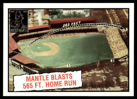 1997 Topps Baseball Mickey Mantle Reprints #30 - Mantle Blasts 565 ft. HR
