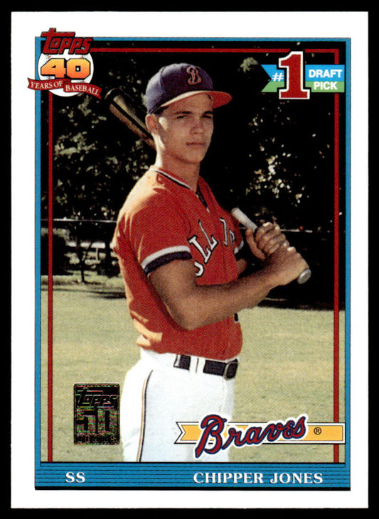 2001 Topps Baseball Through the Years Reprints #47 - Chipper Jones