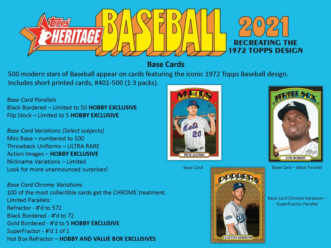 2021 Topps Heritage Baseball - Factory Sealed Hobby Box - 24 Packs