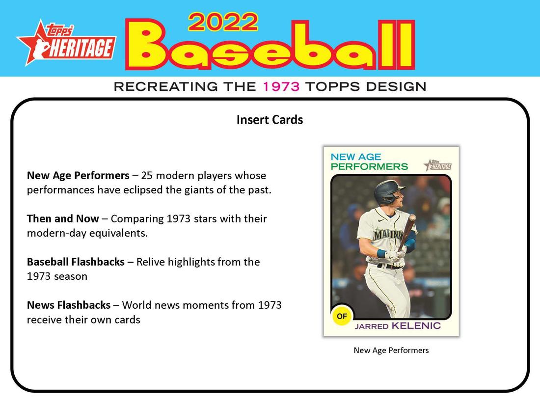 2022 Topps Heritage Baseball - Factory Sealed Hobby Box - 24 Packs