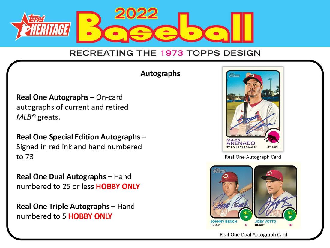 2022 Topps Heritage Baseball - Factory Sealed Hobby Box - 24 Packs