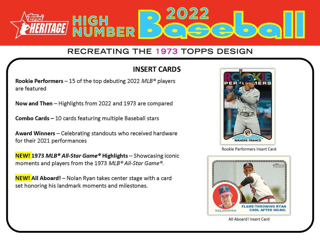 2022 Topps Heritage Baseball High Number - Factory Sealed Hobby Box - 24 Packs