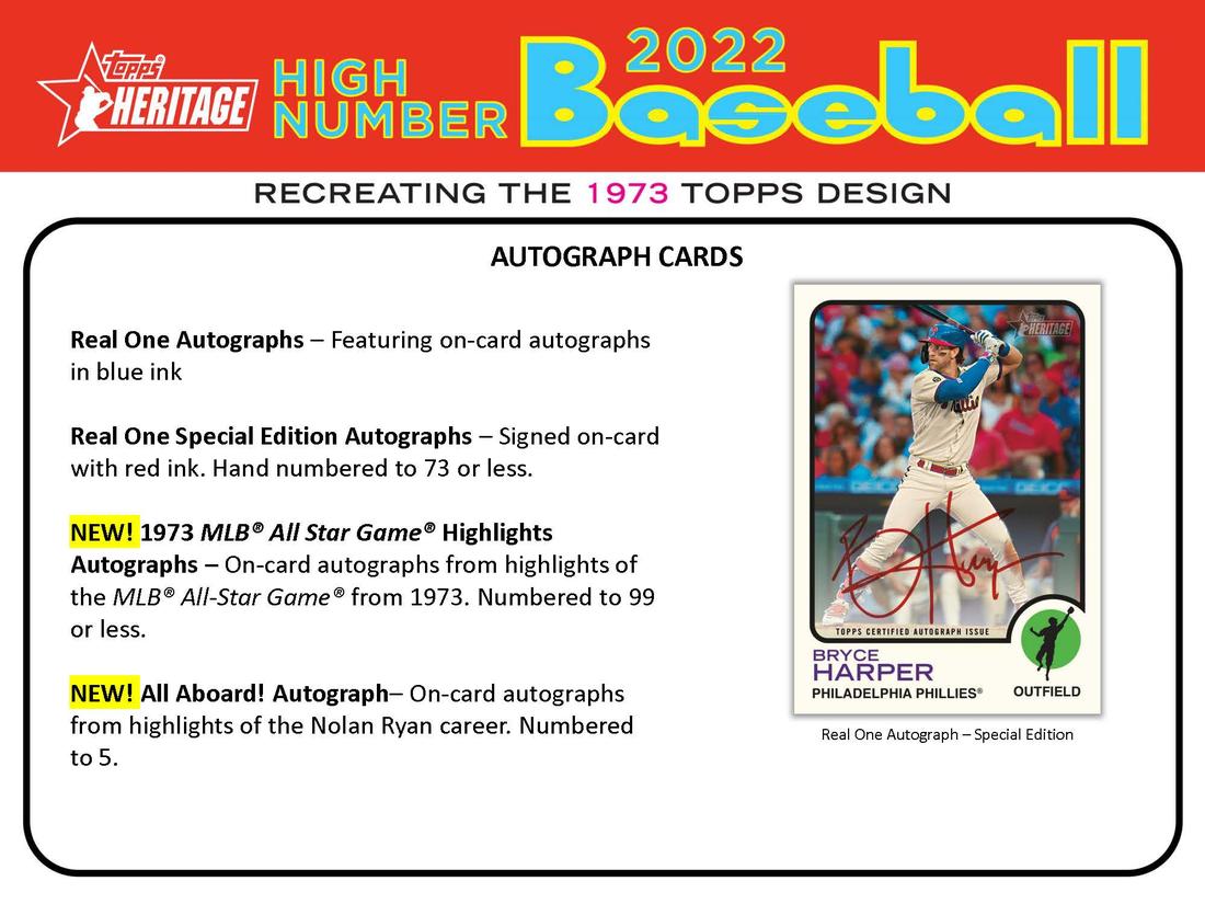 2022 Topps Heritage Baseball High Number - Factory Sealed Hobby Box - 24 Packs