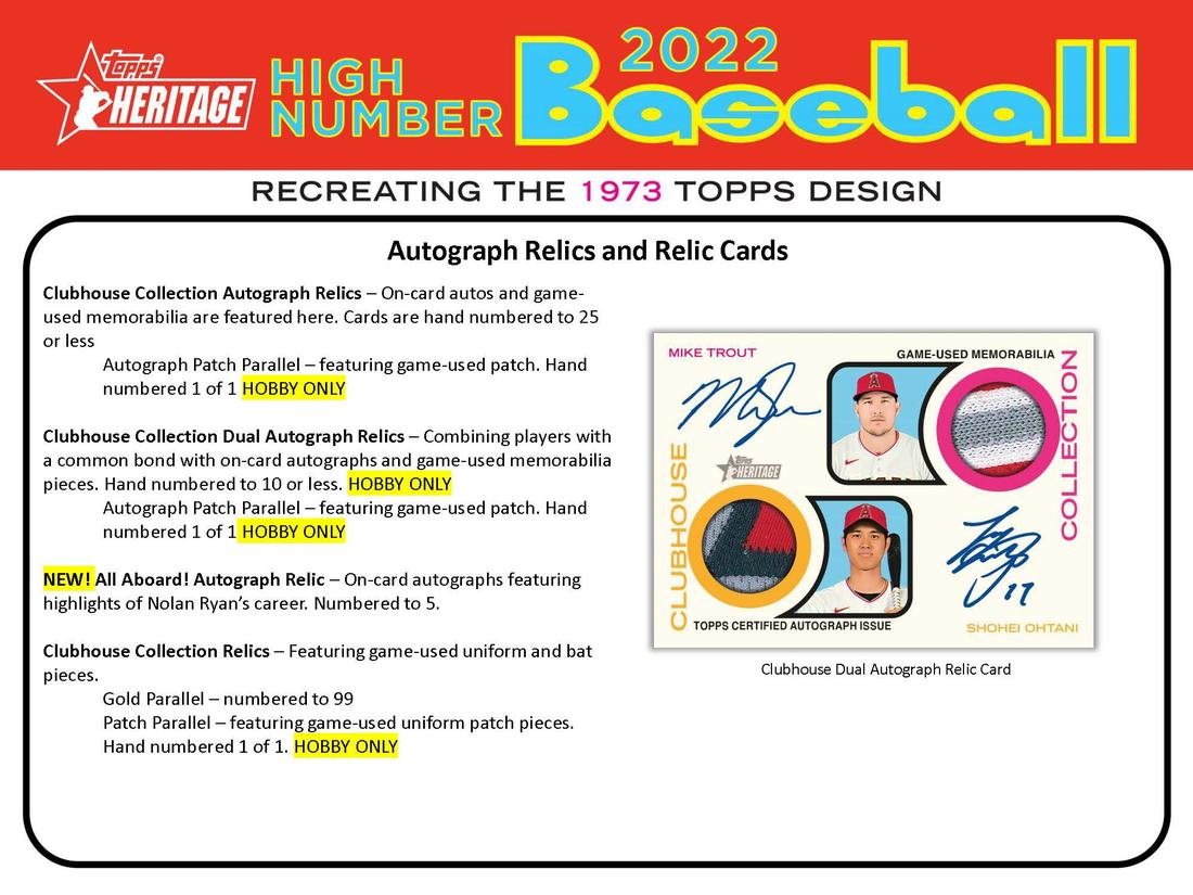 2022 Topps Heritage Baseball High Number - Factory Sealed Hobby Box - 24 Packs