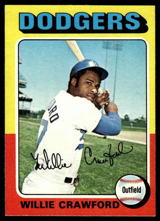 1975 Topps Baseball #186 - Willie Crawford - NM