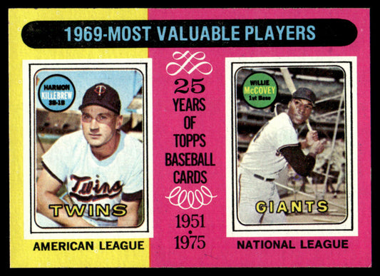 1975 Topps Baseball #207 - 1969 MVPs- Killebrew/McCovey - NM