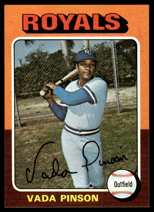 1975 Topps Baseball #295 - Vada Pinson - NMMT