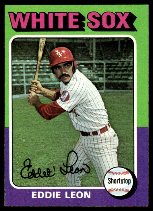 1975 Topps Baseball #528 - Eddie Leon - EXMT