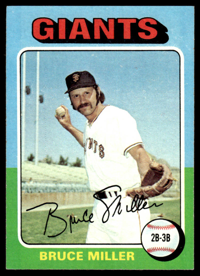 1975 Topps Baseball #606 - Bruce Miller RC - NMMT