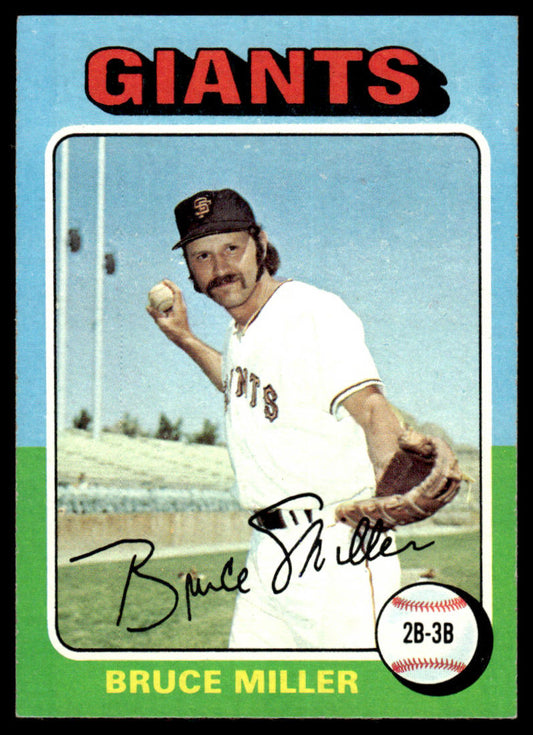 1975 Topps Baseball #606 - Bruce Miller RC - NMMT