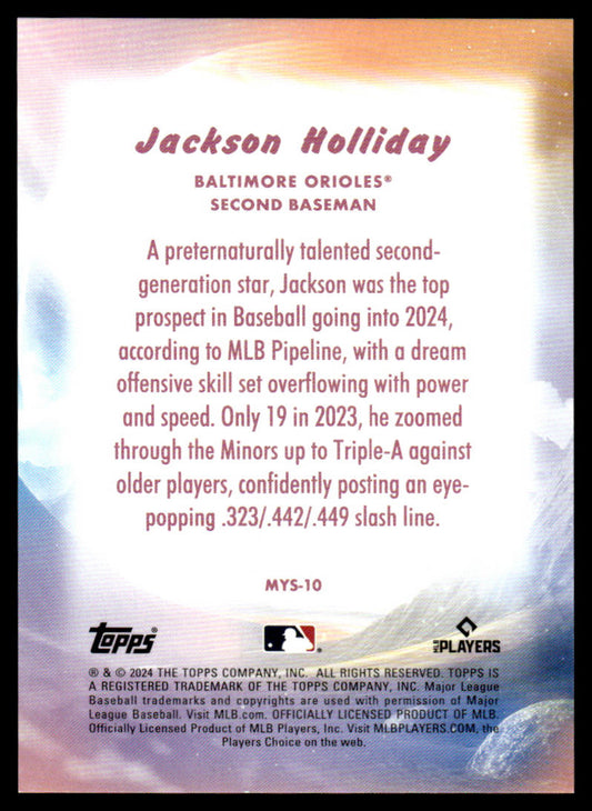 2024 Topps Update Baseball #MYS-10 - Jackson Holliday