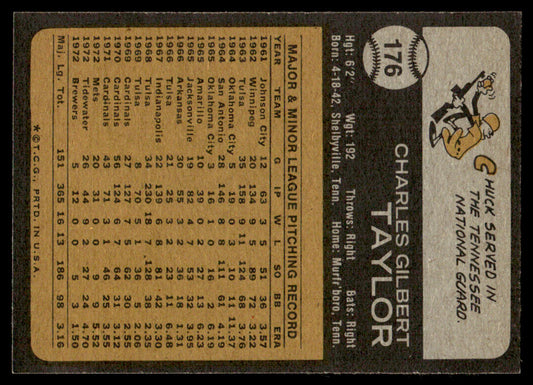 1973 Topps Baseball #176 - Chuck Taylor - NM