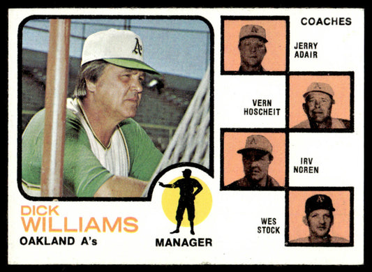 1973 Topps Baseball #179b - A's Field Leaders - EXMT