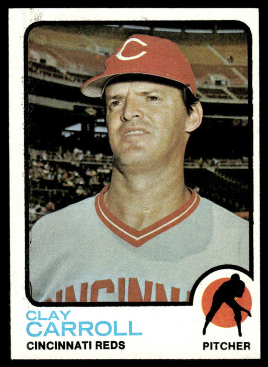 1973 Topps Baseball #195 - Clay Carroll - EXMT