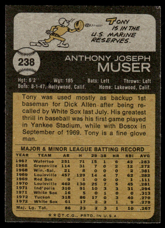 1973 Topps Baseball #238 - Tony Muser - EXMT