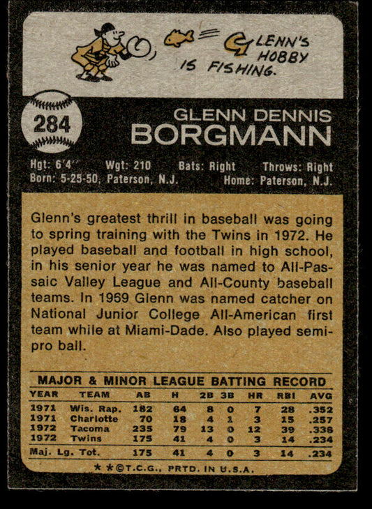 1973 Topps Baseball #284 - Glenn Borgmann - NM
