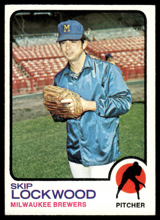 1973 Topps Baseball #308 - Skip Lockwood - EXMT