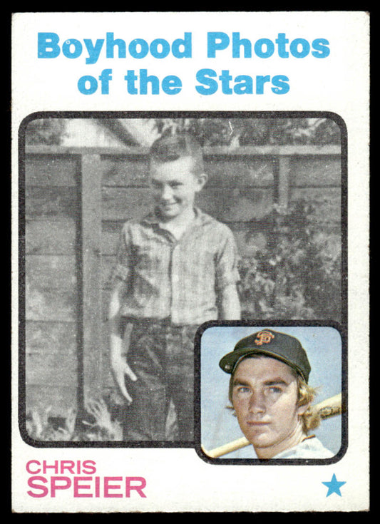 1973 Topps Baseball #345 - Chris Speier KP - EXMT