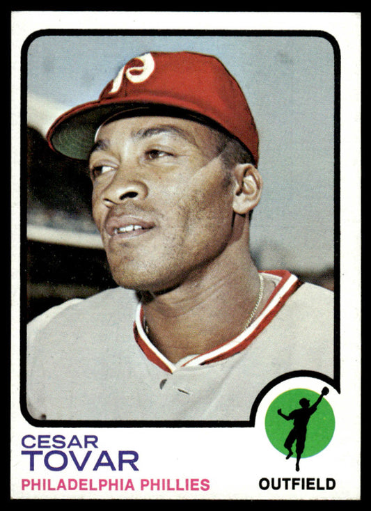 1973 Topps Baseball #405a - Cesar Tovar - EXMT