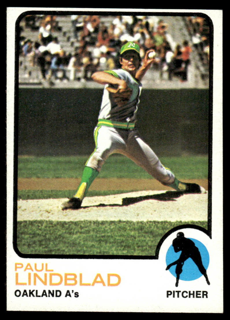 1973 Topps Baseball #406 - Paul Lindblad - EX