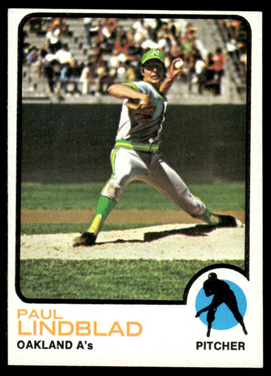 1973 Topps Baseball #406 - Paul Lindblad - EX
