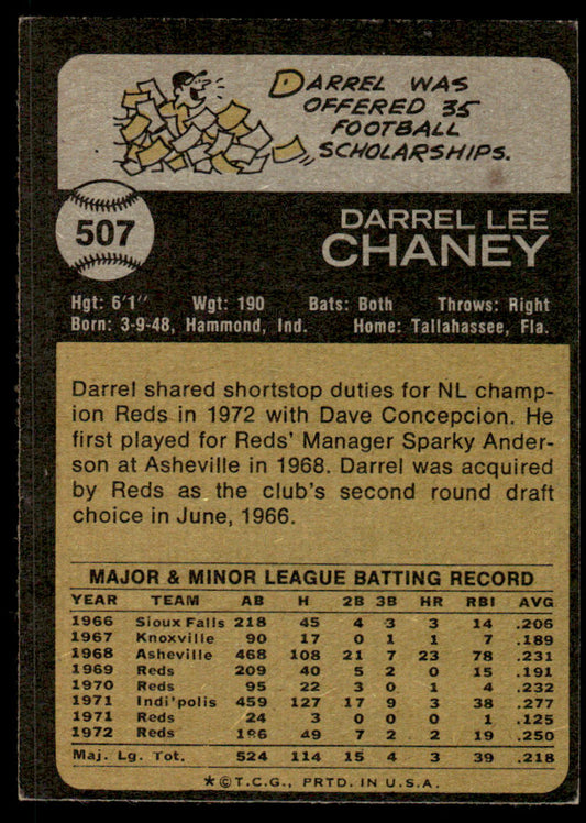 1973 Topps Baseball #507 - Darrel Chaney - EXMT