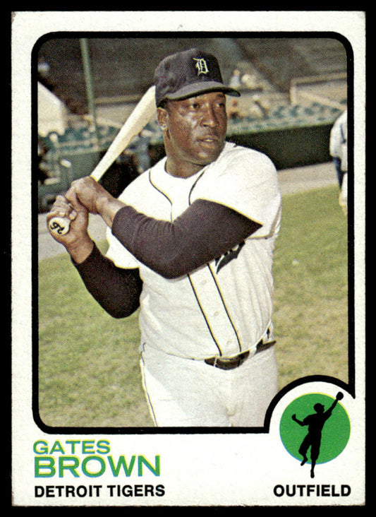 1973 Topps Baseball #508a - Gates Brown - EX