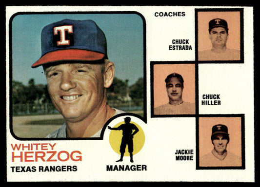 1973 Topps Baseball #549 - Rangers Field Leaders - EX