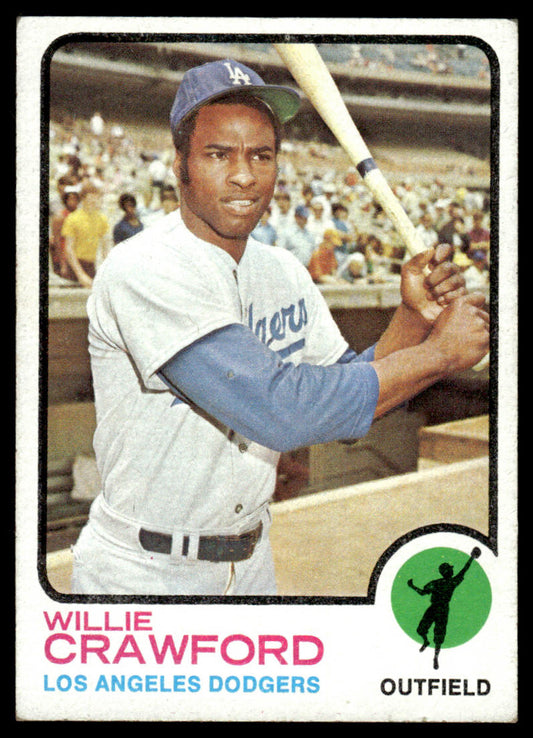 1973 Topps Baseball #639 - Willie Crawford - EX