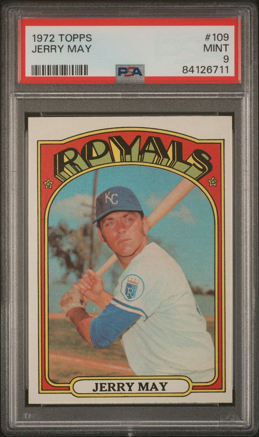 1972 Topps Baseball #109 - Jerry May - PSA 9 - MINT