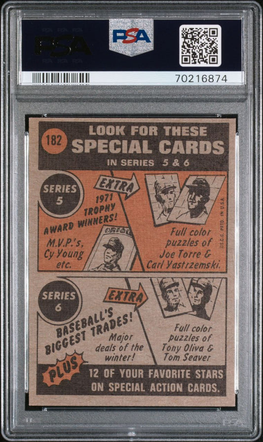 1972 Topps Baseball #182 - Ed Kranepool - PSA 8 - NMMT