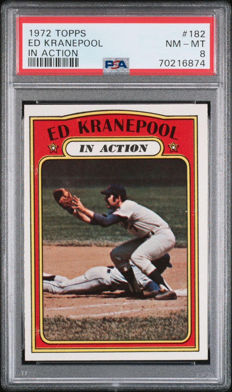 1972 Topps Baseball #182 - Ed Kranepool - PSA 8 - NMMT