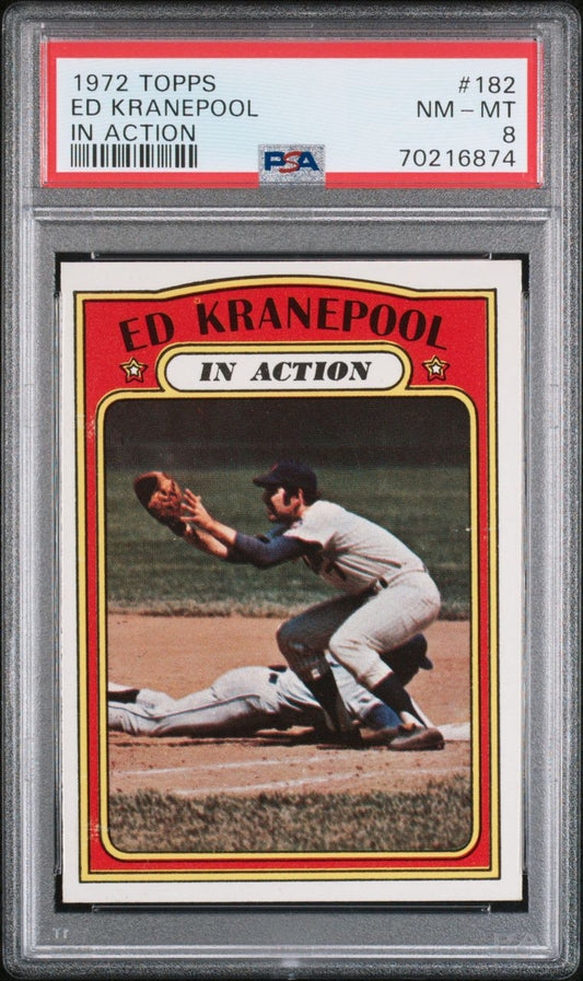 1972 Topps Baseball #182 - Ed Kranepool - PSA 8 - NMMT