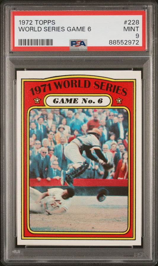 1972 Topps Baseball #228 - 1971 World Series Game 6 - PSA 8 - NMMT