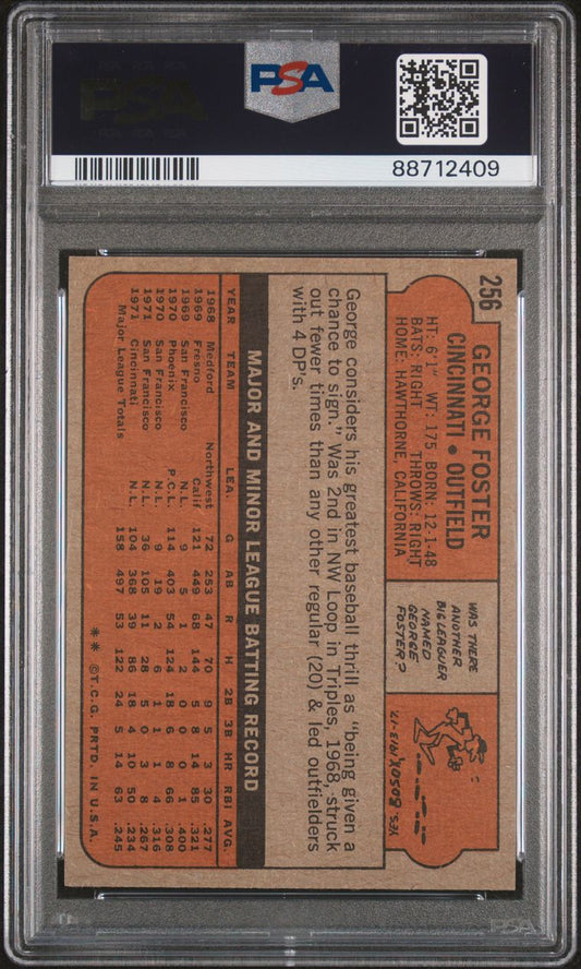 1972 Topps Baseball #256 - George Foster - PSA 9 - MINT