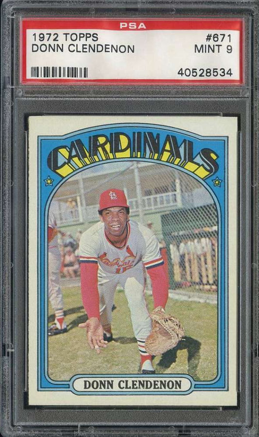 1972 Topps Baseball #671 - Donn Clendenon - PSA 9 - MINT