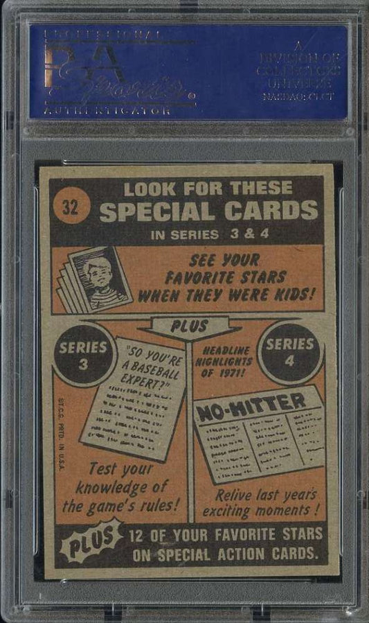 1972 Topps Baseball #32 - Cleon Jones IA - PSA 8 - NMMT