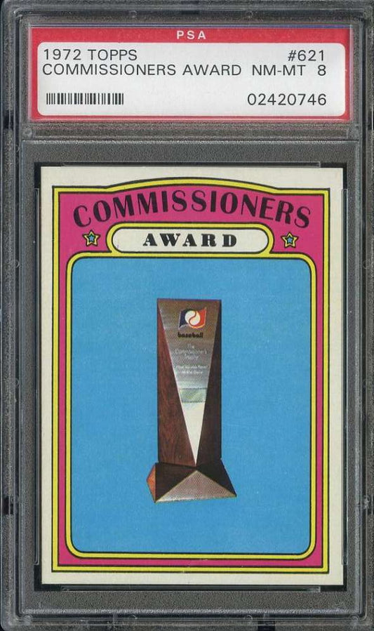 1972 Topps Baseball #621 - Commissioners Award - PSA 8 - NMMT
