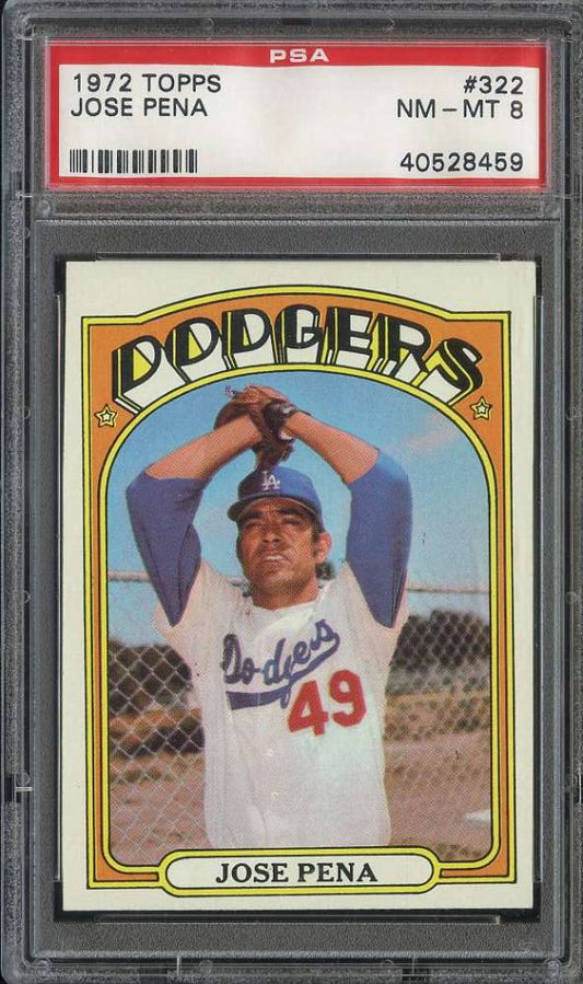 1972 Topps Baseball #322 - Jose Pena - PSA 8 - NMMT
