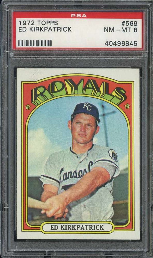 1972 Topps Baseball #569 - Ed Kirkpatrick - PSA 8 - NMMT