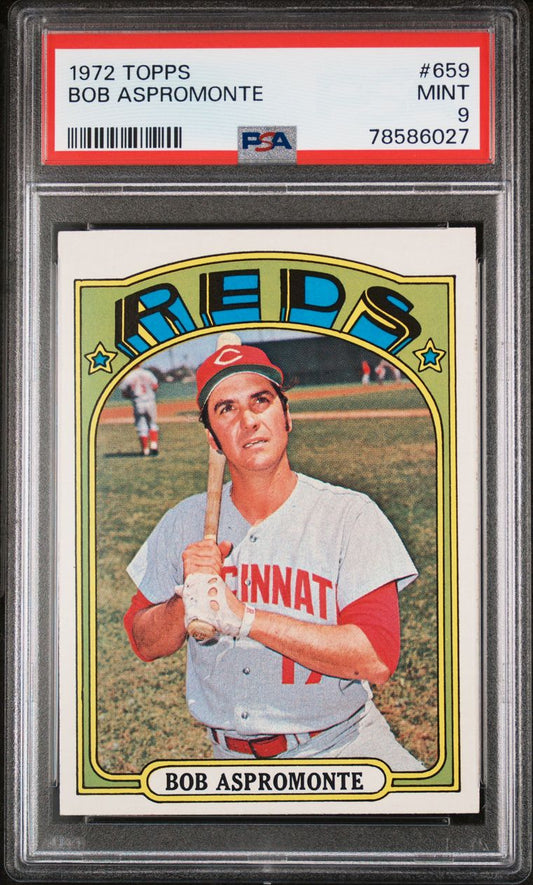 1972 Topps Baseball #659 - Bob Aspromonte - PSA 9 - MINT