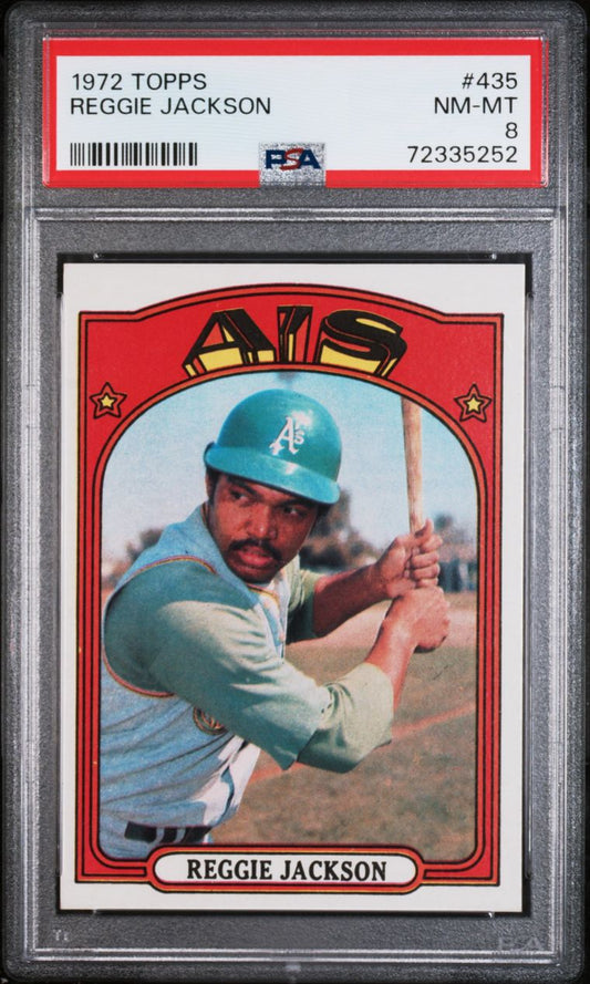 1972 Topps Baseball #435 - Reggie Jackson - PSA 8 - NMMT