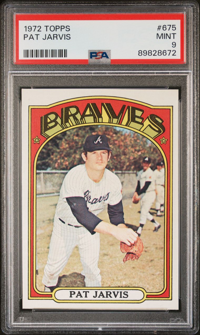 1972 Topps Baseball #675 - Pat Jarvis - PSA 9 - MINT
