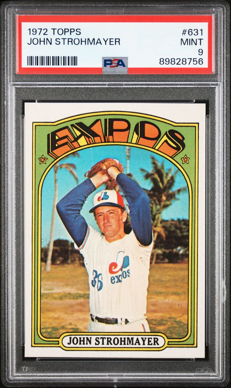 1972 Topps Baseball #631 - John Strohmayer - PSA 9 - MINT